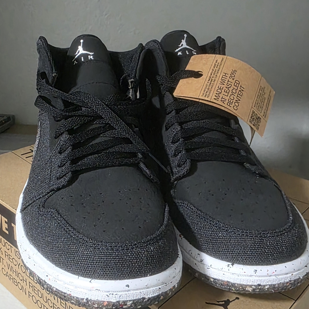 Air Jordan 1 Mid Black/aRacer Blue Men's Sz 10.5